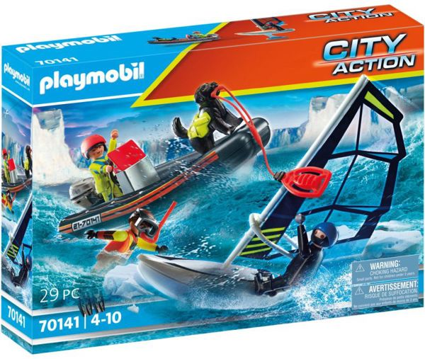 Playmobil City Action Sailing Boat Rescue With Inflatable Boat  